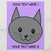 Gato del gris ahumado flyer personalizado