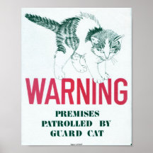 Gato del guardia posters