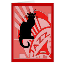 Gato del jazz felicitacion 