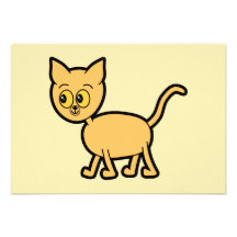Gato del jengibre con los ojos ambarinos del color comunicados personalizados