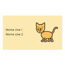 Gato del jengibre con los ojos ambarinos del color tarjetas de visita