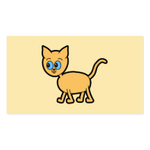 Gato del jengibre con los ojos azules tarjeta de visita