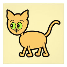 Gato del jengibre con los ojos verdes anuncios personalizados