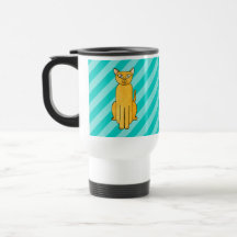 Gato del jengibre en rayas del trullo tazas