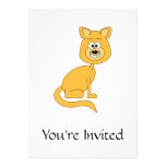 Gato del jengibre invitación personalizada