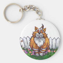 Gato del jengibre llavero