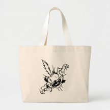 Gato divertido bolsa lienzo