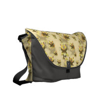 Gato divertido bolsas de mensajería