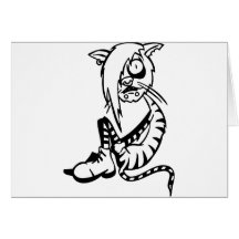Gato divertido tarjeta