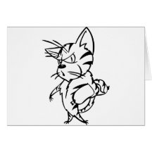 Gato divertido tarjeta