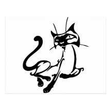 Gato elegante tarjetas postales