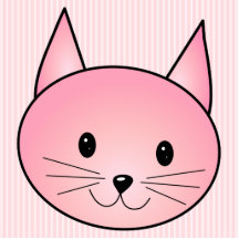 Gato. Gatito rosado bonito adorable Esculturas Fotográficas