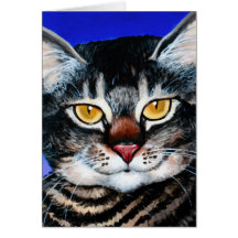 Gato gordo pintado felicitacion 