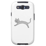 Gato gris de salto galaxy SIII fundas