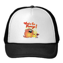 Gato hilarante + Gato divertido del dibujo animado Gorras De Camionero