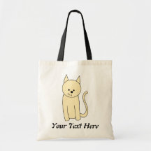 Gato lindo. Color ambarino pálido Bolsas De Mano