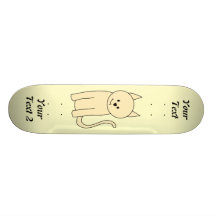 Gato lindo. Color ambarino pálido Monopatín Personalizado