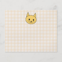 Gato lindo del jengibre. Compruebe el fondo Tarjetas Informativas