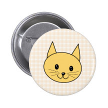 Gato lindo del jengibre. Compruebe el fondo Pin