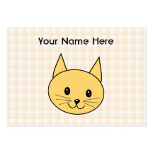 Gato lindo del jengibre. Compruebe el fondo Plantillas De Tarjeta De Negocio