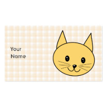 Gato lindo del jengibre. Compruebe el fondo Tarjeta De Visita