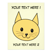 Gato lindo del jengibre invitaciones personales 
