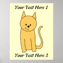 Gato lindo del jengibre poster