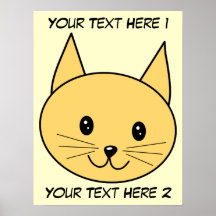 Gato lindo del jengibre posters