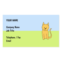 Gato lindo del jengibre plantillas de tarjetas de visita