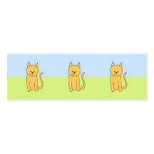 Gato lindo del jengibre plantillas de tarjetas de visita