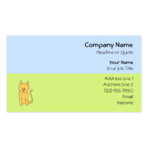 Gato lindo del jengibre plantillas de tarjetas personales