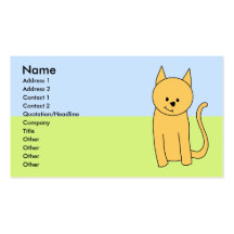 Gato lindo del jengibre tarjeta de visita