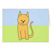 Gato lindo del jengibre tarjetas