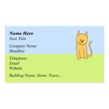 Gato lindo del jengibre tarjetas de visita