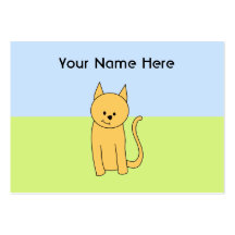 Gato lindo del jengibre tarjetas personales