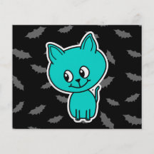 Gato lindo del trullo con los palos flyer personalizado