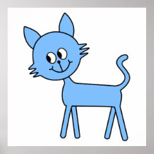 Gato lindo. Gato azul claro que camina Impresiones