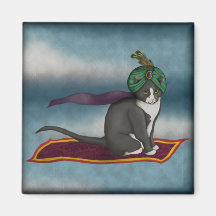 Gato mágico de la alfombra, imán