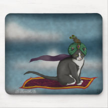 Gato mágico de la alfombra, mousepad tapete de ratón