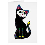 "Gato Muerto" Dia De Los Muertos Cat Tarjetas