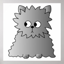 Gato mullido gris lindo impresiones