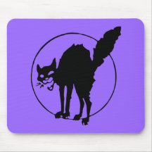 Gato negro alfombrilla de ratón
