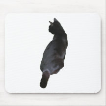 Gato negro alfombrilla de raton
