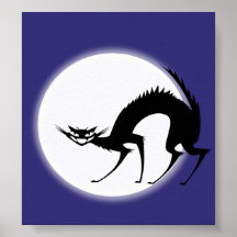 Gato negro asustadizo poster