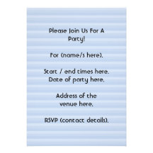 Gato negro, con el fondo azul claro de la raya invitaciones personalizada