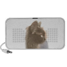 Gato negro de la acuarela majestuosa sistema altavoz