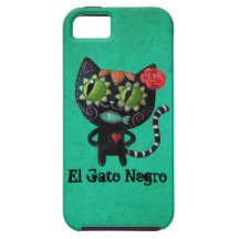 Gato negro de los muertos iPhone 5 Case-Mate carcasa