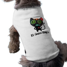 Gato negro de los muertos ropa perro