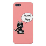 gato negro divertido fundas iphone