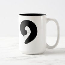 Gato negro el dormir de Enso del zen Taza